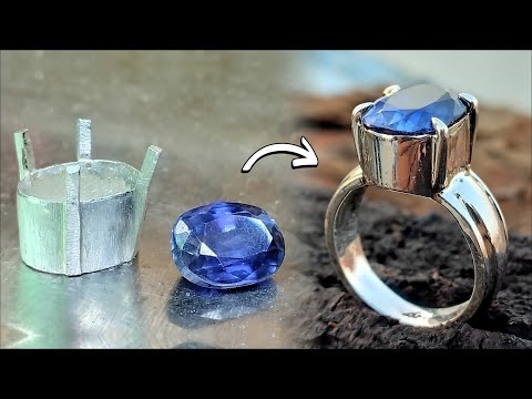 How to Make Blue Sapphire Ring | Silver Ring | Handmade Jewellery