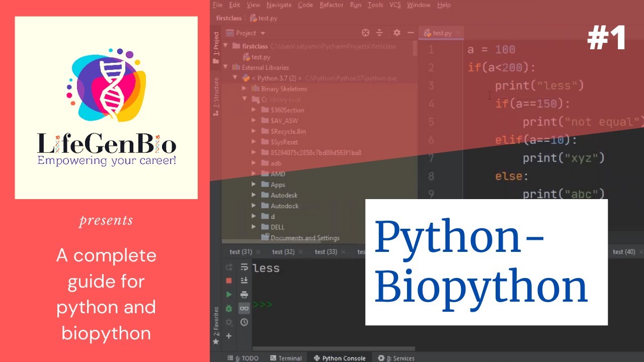 Introduction to Python #1 | LifeGenBio