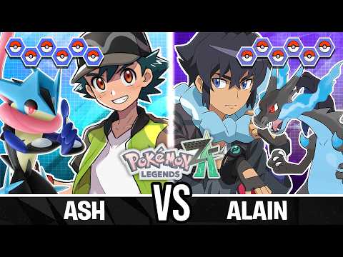 Ash vs Alain - Pokemon Battle - Legends Z-A