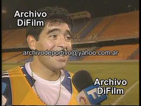 Soccer player Diego Maradona in Israel just before the World Cup - 1994 FOOTAGE ARCHIVE