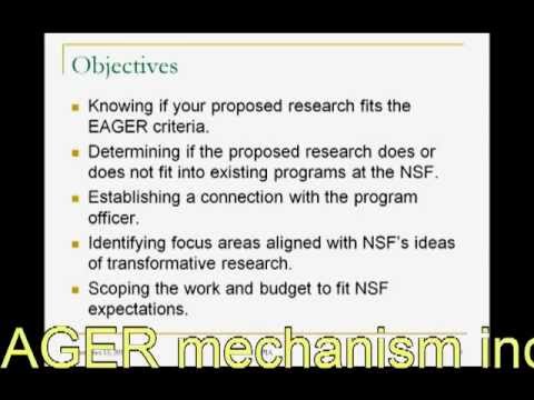 On-Demand Webinar: EArly-concept Grants for Exploratory Research (EAGER) at NSF