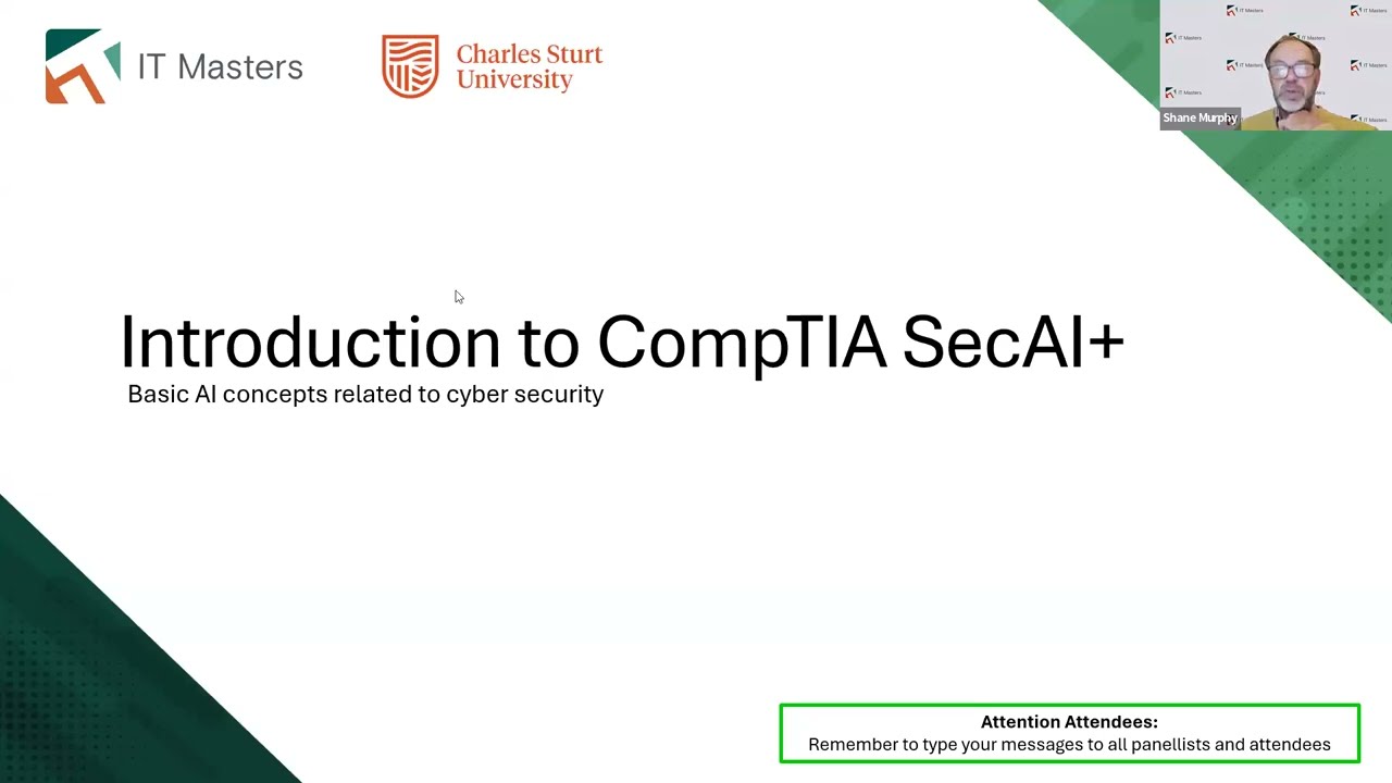 Free Short Course: Introduction to CompTIA SecAI - Module 1