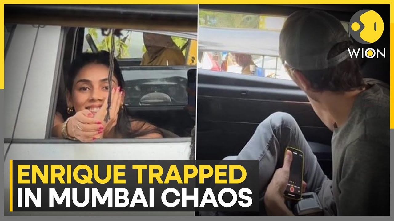 Enrique Iglesias Stuck in Mumbai Traffic | “You Can’t Escape This!” | WION