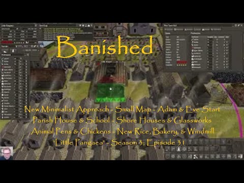 Banished CC Megamod S3 E31: Parish House & School, Shore Houses & Glassworks, Animal Pens & Chickens