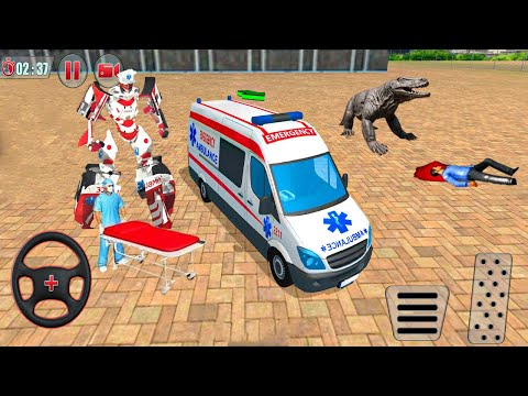 Ambulance Robot Car Transform #24 - Doctor Hero Flying Robot Rescue - Android GamePlay