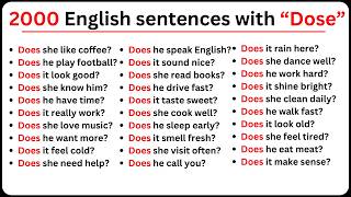 2000 Sentences in English With 'Dose' | Improve Your English Speaking & Conversation Skills!
