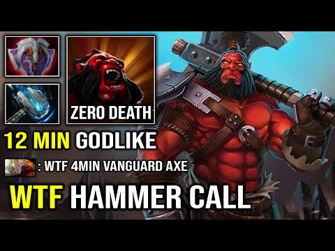 WTF 4Min Vanguard + Hammer Call EZ Counter Jugg with 12Min Godlike Amazing Offlane Axe Dota 2