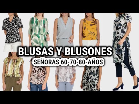 BLUSAS MODERNAS para SEÑORAS de 60 70 Y 80 AÑOS/ BLUSAS BONITAS y ELEGANTES PARA MUJERES de 60 a 80