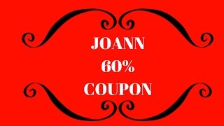 💖 60% OFF COUPON AT JOANN STORES APRIL 29 - 30 💖