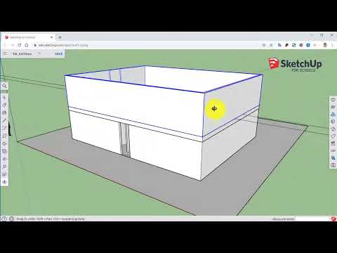 SketchUp Saltbox House Project: Creating Two Floors with Push/Pull and Group Tools!  Ep2