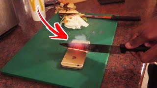 FORFEIT EXPERIMENT Glowing 1000 Degrees KNIFE VS IPHONE 7 !!! *It Actually Worked!*