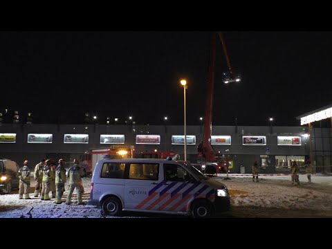 Brandweer met Spoed naar instorting aan het John F. Kennedyplein in Purmerend