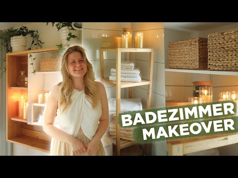 3 m² Badezimmer Makeover: Holzmöbel, Pflanzen - on a Budget
