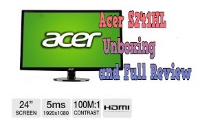 Video thumbnail for Acer S241HL LCD Monitor Unbox and Full Review by AskUncleDavecom