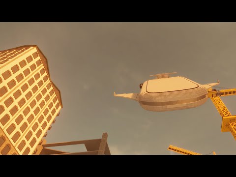 Space Ship Crash in a City - Teardown