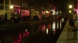 Amsterdam Red Light District - Oudezijds Achterburgwal (Night & Day)