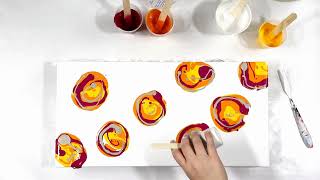 (847) *NEW* Dip Technique to Create Beautiful Abstract Flowers 🌸 with Pour Painting