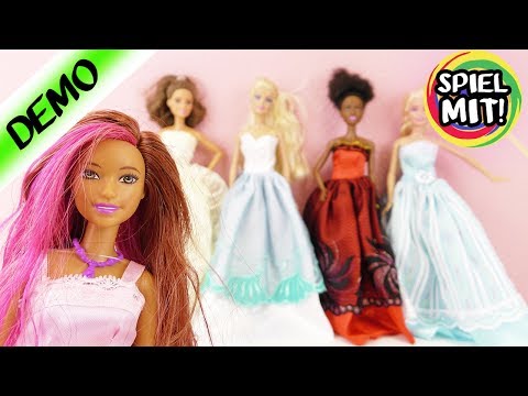 Barbie neue Kleider | UMSTYLING MODENSCHAU mit 5 Ballkleidern + 12 Paar Schuhe | Prinzessinnen Look