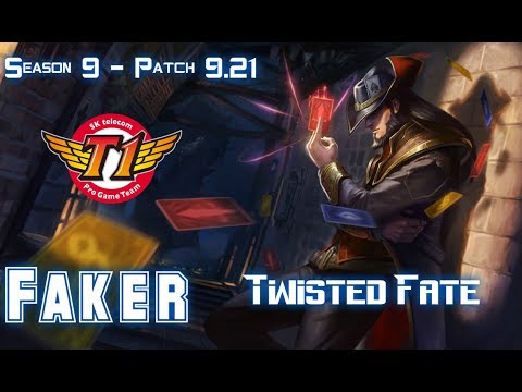 SKT T1 Faker TWISTED FATE vs TRISTANA Mid - Patch 9.21 EUW Ranked