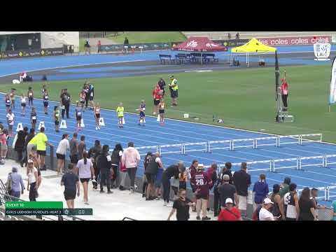 U9 Girls 60m Hurdles Heat 3: 2022 Commonwealth Bank State Combined Events Championships - Saturday