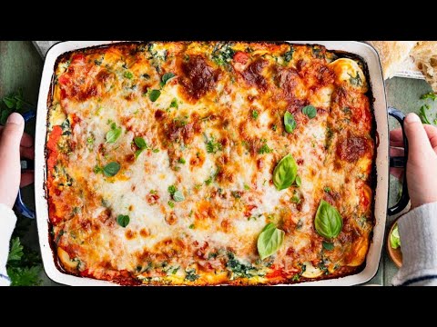 Ravioli Lasagna with Ricotta and Spinach