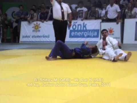 Judo 2011 Paks -66kg B- Shitov M (GER) -- W- Dar N (ISR) (IPPON) Junior Atom Cup