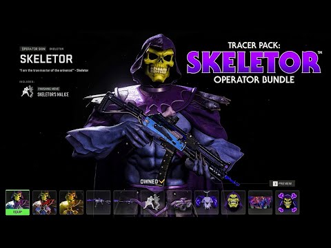 TRACER PACK: SKELETOR OPERATOR BUNDLE 💀VOICE LINES - FINISHER - TRACERS - MW2