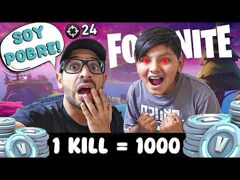 1000 PAVOS por cada KILL QUE HAGO en FORTNITE! | KARIM JUEGA