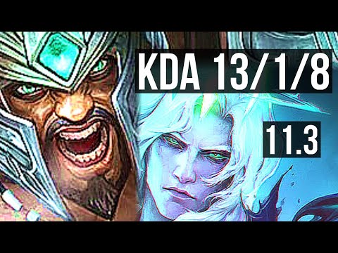 TRYNDAMERE vs VIEGO (MID) | 13/1/8, 2.6M mastery, Legendary, 300+ games | JP Master | v11.3