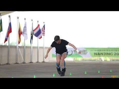 2017 Roller Games，Senior Women Classic Slalom 9th，Zoé Granjon，France 成女花桩 9th 佐伊 法国