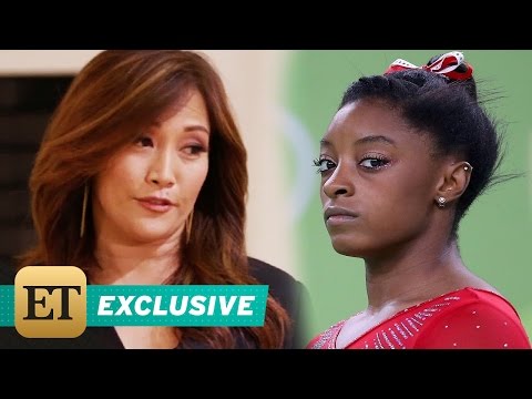 EXCLUSIVE: 'DWTS' Judge Carrie Ann Inaba Visits Simone Biles After Viral 'Smiling' Comment - Watc…