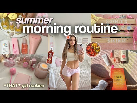 7AM SUMMER MORNING ROUTINE 🌺 *that girl* healthy habits vlog