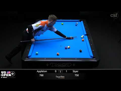 HIGH-LEVEL 8-BALL | Darren APPLETON vs Tyler STYER | 2019 US Open 8-Ball Championship