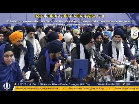067 Toronto Dec. 2018 - Saturday PM - Raensabaayee Keertan - Bhai Narinderpal Singh Jee