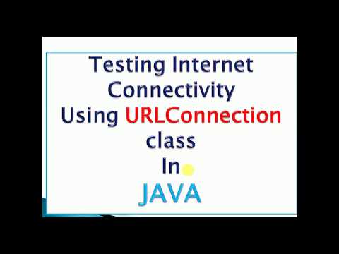 Checking Internet Connection Using Java Program