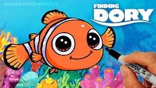 How to Draw Nemo step by step Cute - Clown Fish Finding Dory