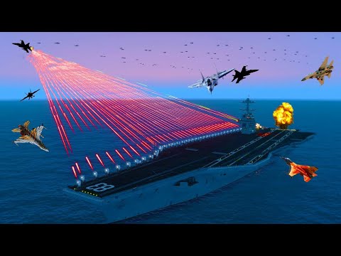 Russian Aircraft Carrier Air Defense System Shooting Down Incoming Jets   Russia vs Ukraine   ArmA3