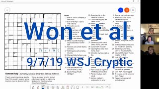 Character Study  ||  Won et al. WSJ 9/7/19 Cryptic Puzzle