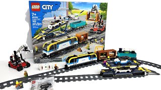 LEGO City 60336 Freight Train – Powered Up RC + Light Mod Review & Demo (4K)