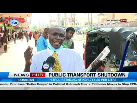 Transport paralysed in Mombasa as Most PSVs join public transport shutdown