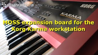 Video thumbnail for Sounds of the MOSS expansion board for the Korg Karma workstation by Gearjunkies
