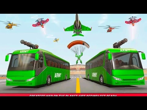 Army bus robot transform wars – air jet robot game | Army Bus Robots🔥🔥