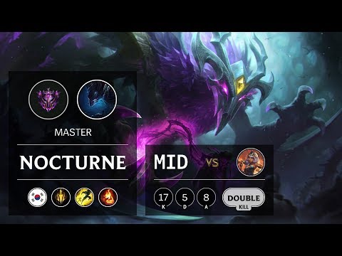 Nocturne Mid vs Qiyana - KR Master Patch 9.19
