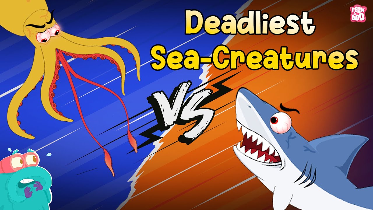 Deadliest Sea Creatures | Underwater Killers | Shark vs Giant Squid | The Dr. Binocs Show