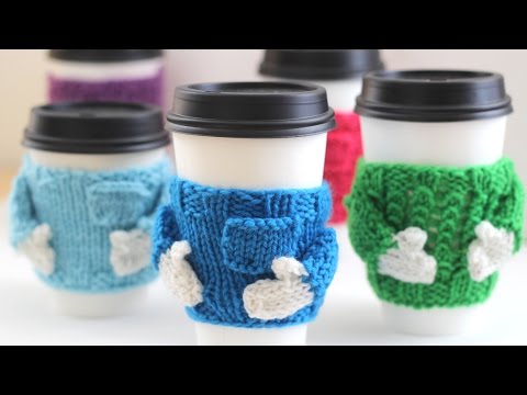 クリスマスホリデーにおすすめのCOFFEE COZY SWEATERSの編み方 (How to Knit COFFEE COZY SWEATERS for the Christmas Holidays)