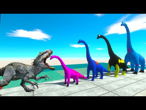 BATTLE 4 SIZE of MARVEL BRACHIOSAURUS - Animal Revolt Battle Simulator