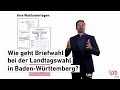 Wie Geht Briefwahl Bei Der Landtagswahl In Baden Württemberg