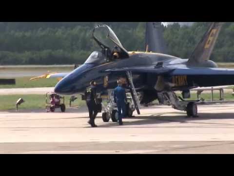 Oceana Air Show 2016 Blue Angels walkdown and power up.