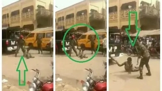 Nigerian Soldiers Attacked Crippled Man in Onitsha For Wearing Military Uniform