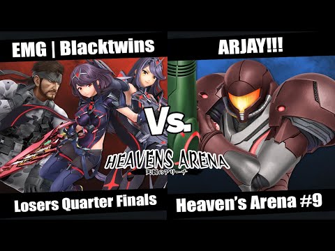 Heaven's Arena #9 Losers Quarter Finals - EMG | Blacktwins (Aegis, Snake) vs ARJAY!!! (Samus)